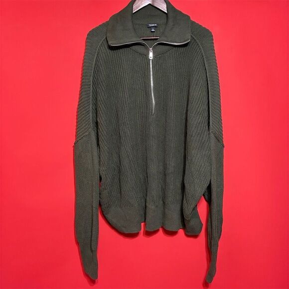 Torrid Womens Green  Knit Half‎ Zip  Sweater Size 3X - Picture 1 of 10